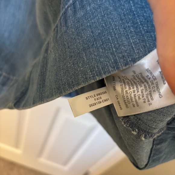 J. Crew Denim Cap Sleeve Dress Blue Medium Wash Cotton Summer Country M0568 4 - Picture 9 of 11